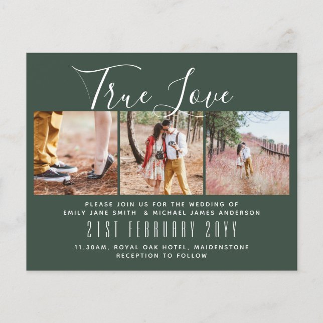 Photo Wedding Invitation Engagement Bridal Shower  Flyer (Front)