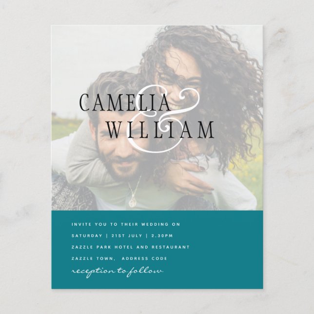 PHOTO Wedding Invitation Engagement Save the Date Flyer (Front)