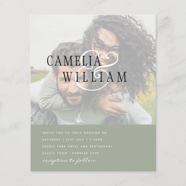 PHOTO Wedding Invitation Engagement Save the Date Flyer (Front)