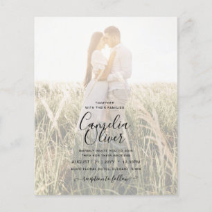 PHOTO WEDDING INVITATION Pink Purple INK LeahG Flyer