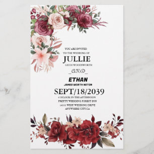 Photo Wedding Invitation Stationery