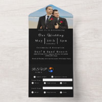 Photo Wedding Invitation-Twin Flame Wedding-LGBTQ-