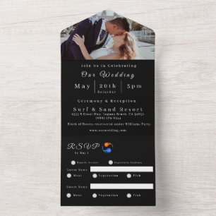 Photo Wedding Invitation-Twin Flame Wedding Theme- All In One Invitation