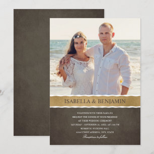 Photo wedding invitations   Modern Elegant Picture