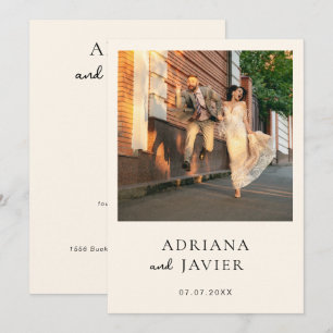 Photo Wedding Invite Modern Minimalist
