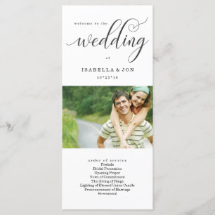 Photo Wedding Mass / Ceremony Program Fan