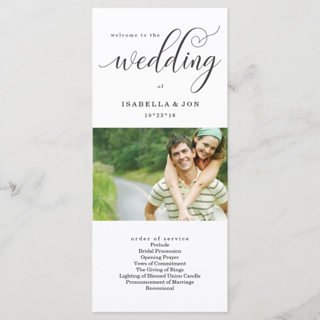 Photo Wedding Mass / Ceremony Program Fan (Front)