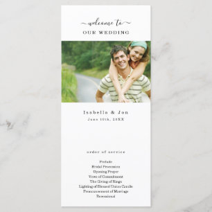 Photo Wedding Mass / Ceremony Program Fan