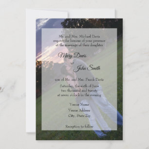 Photo Wedding Overlay With Scripture Invitation