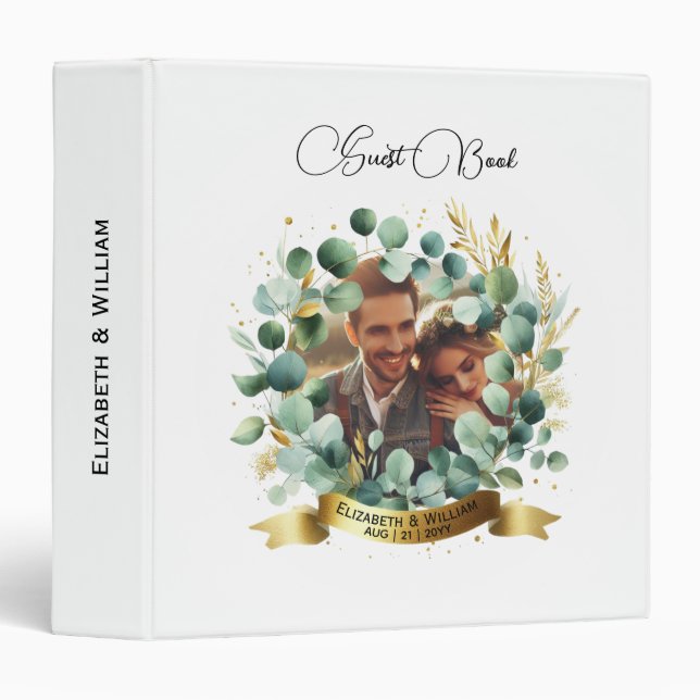 PHOTO Wedding Planner or GUEST BOOK or Album Binder (Front/Spine)