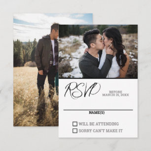  Photo Wedding RSVP Card