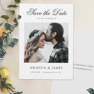 Photo Wedding Save The Date Card