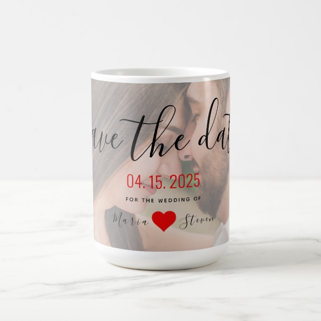 Photo Wedding Save The Date Invitation Coffee Mug (Center)