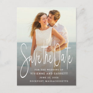 Photo Wedding Save the Date Postcard One Picture
