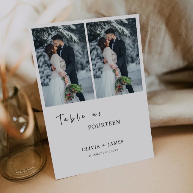 Photo Wedding Table Cards Template (Photo Wedding Table Cards Template)