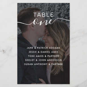 Photo Wedding Table Number 1-10 Seating Chart