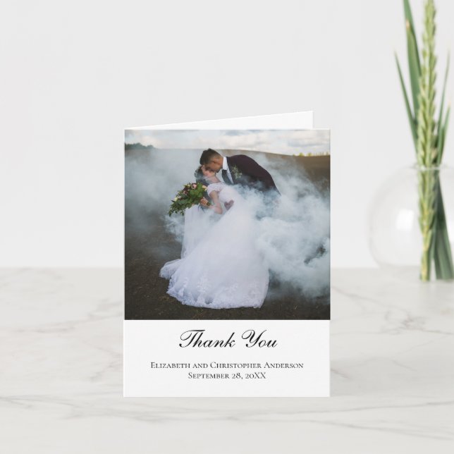 Photo Wedding Thank You Card (Front)