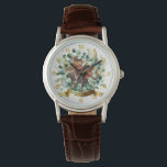 PHOTO Wedding Thank You Eucalyptus Leaves Gift   Watch<br><div class="desc">Photo and text template wedding,  newlyweds,  anniversary event item with a Eucalyptus,  greenery leaves,  with gold accents theme.</div>