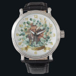 PHOTO Wedding Thank You Eucalyptus Leaves Gift   Watch<br><div class="desc">Photo and text template wedding,  newlyweds,  anniversary event item with a Eucalyptus,  greenery leaves,  with gold accents theme.</div>
