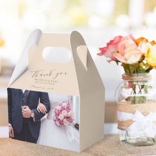 Photo Wedding Thank you Personalizable Favor Box