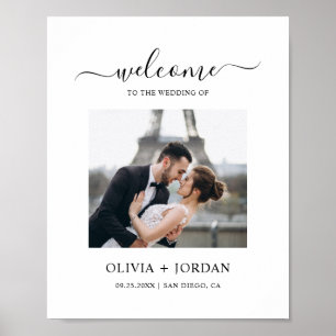 Photo Wedding Welcome Minimalist Wedding Modern Poster