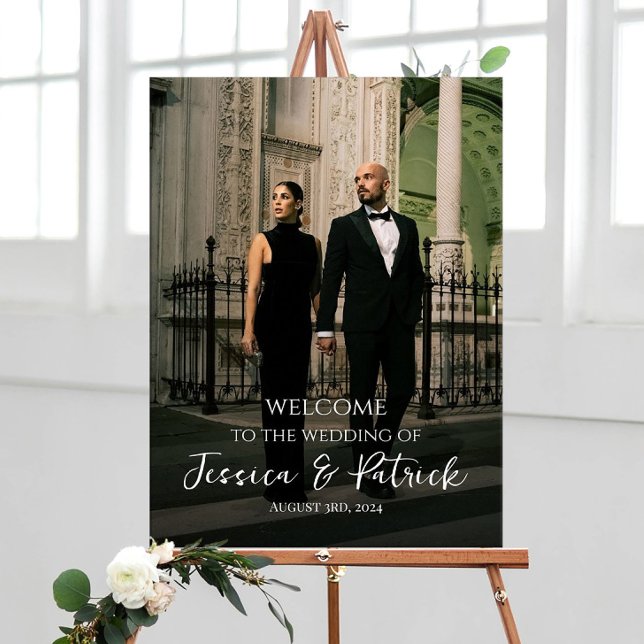 Photo wedding welcome sign fully customizable  (Creator Uploaded)