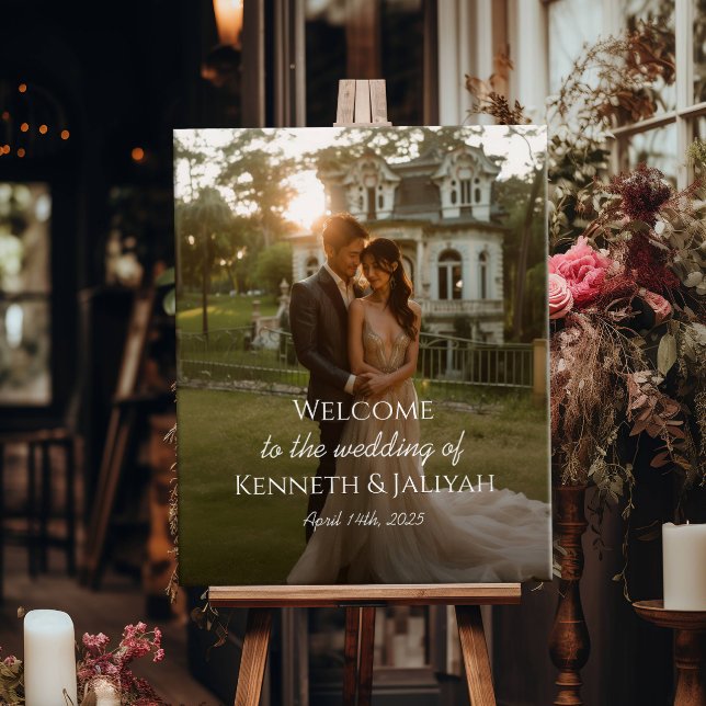 Photo wedding welcome sign on canvas (Creator Uploaded)