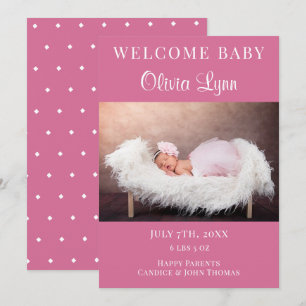 Photo Welcome Baby Faire-part