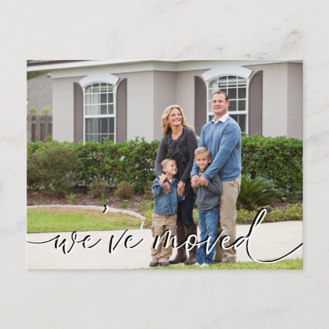 Photo We've Moved New Address Moving Announcement Postcard (Front)