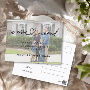 Photo We've Moved New Address Moving Announcement Postcard
