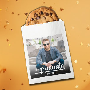 Photo White Graduate Script Favour Bag