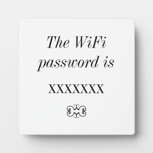 Photo WiFi Mot de passe Chambre d'hôtes Plaque de table