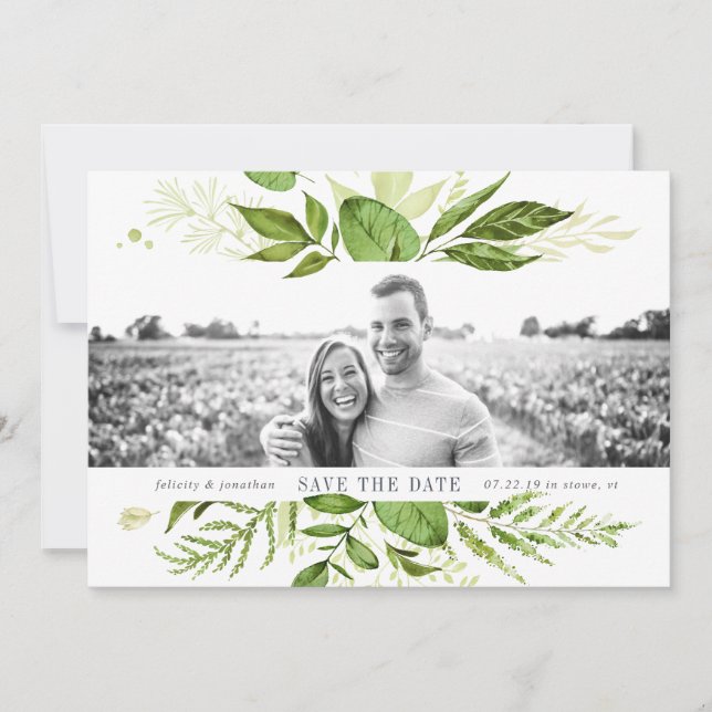 Photo Wild Meadow Enregistrer la carte Date (Devant)