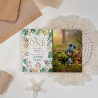 Photo Wild One Jungle Safari Animal 1st Birthday