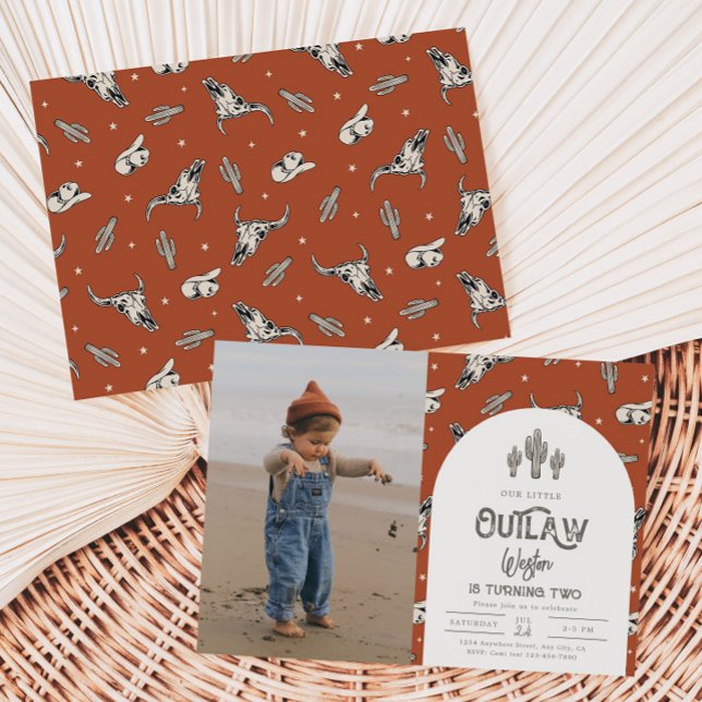 Photo Wild West Invitation Anniversaire | Cowboy (Créateur téléchargé)