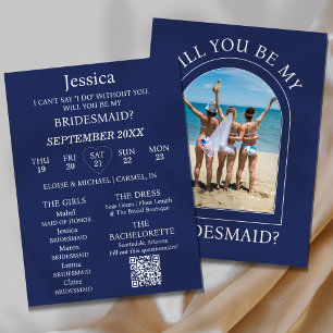 Photo Will You Be My Bridesmaid Proposal Card