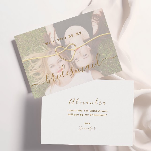 Photo Will You Be My Bridesmaid Proposal Card (Creator Uploaded)