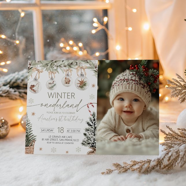 Photo Winter Onederland Invitation (Créateur téléchargé)