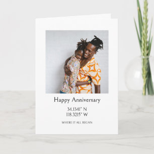 Photo with GPS Coordinates Personalized Card