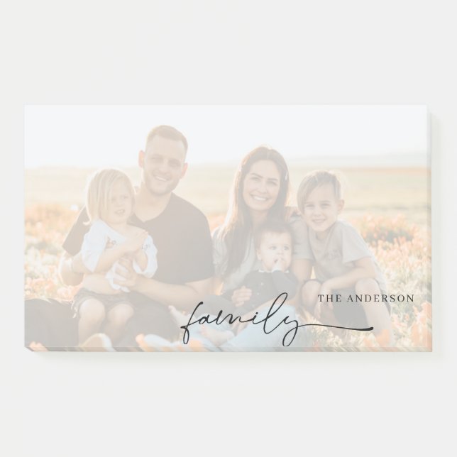 Photo with Name Personalized Faded Post-it Notes (Front)