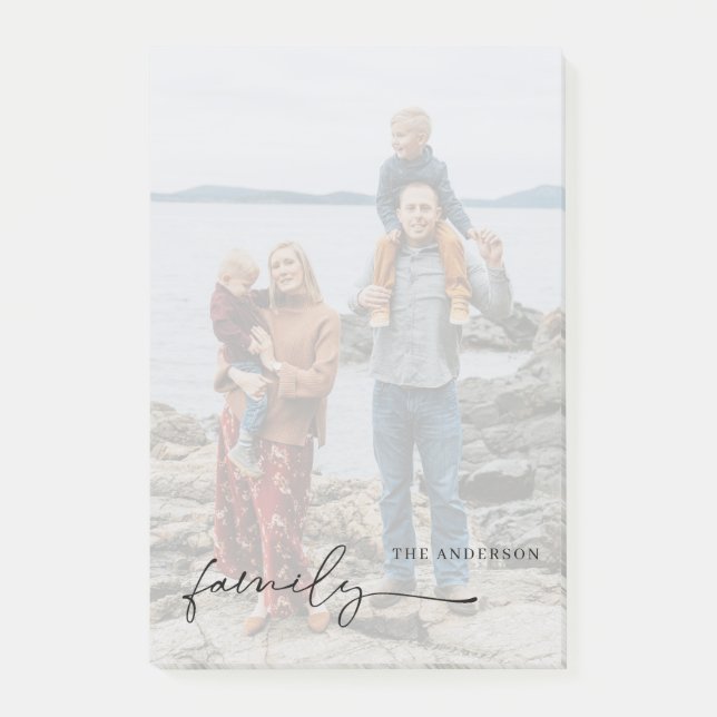 Photo with Name Personalized Faded Post-it Notes (Front)