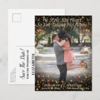 Photo with Sparkles Cute Wedding Save the Date