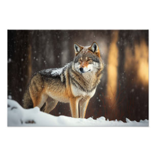 Photo Wolf Yellowstone