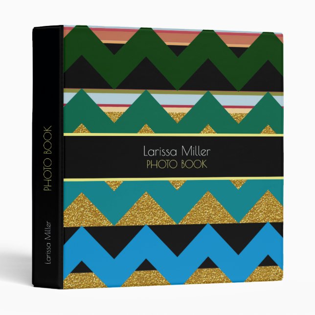 photobook chevron geometric & original binder (Front/Spine)
