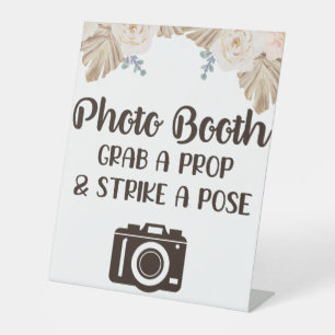Photobooth Grab a Prop Bohemian  Wedding Sign