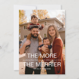 Photocarte de voeux de faire-part de naissance et 