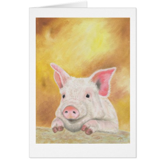 Photogenic piglet card