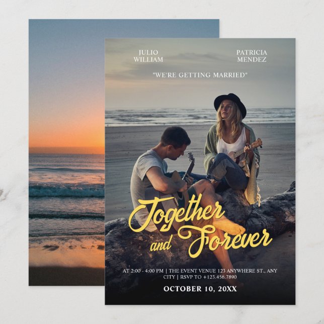 Photogenic wedding  invitation (Front/Back)