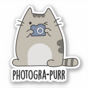 Photogra-purr Funny Cat Photographer Pun