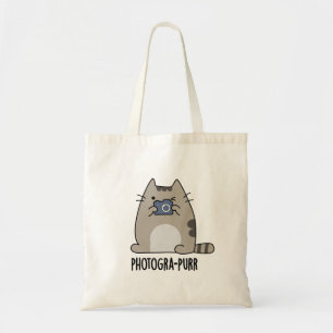 Photograh-purr Funny Cat Photographer Pun Tote Bag
